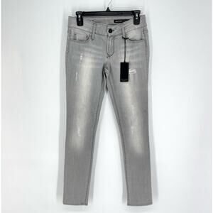 Black Orchid NEW Skinny Distressed Jeans Sz 27 *READ* Gray Faded Cotton Blend